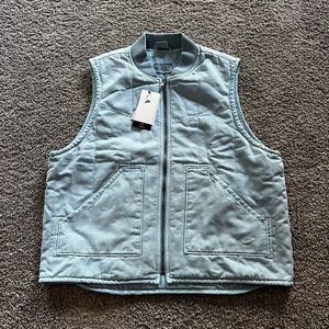NEW Nike Life Canvas Padded Work Vest Jacket Full Zip Blue Mens 2XL FZ6577-422
